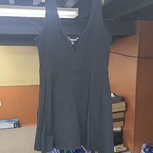 Express Black Sleeveless V-Neck Mini Sundress